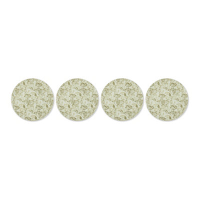 Manna Floral Patterned Green Plastic 4 Piece Plate Set from B&Q