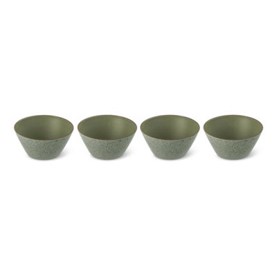 Manna Speckled Green Plastic Bowl Set Of 4 from B&Q