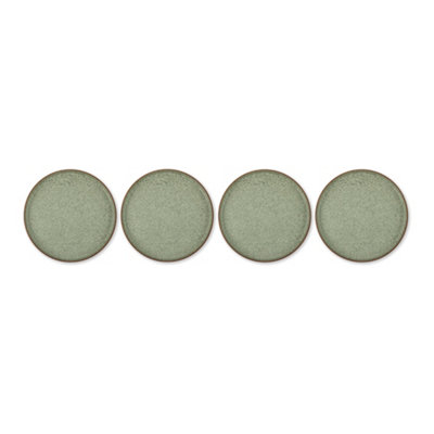 Manna Speckled Patterned Green Plastic 4 Piece Side Plate Set from B&Q
