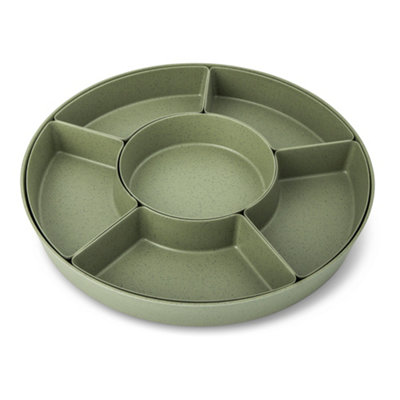 Manna Green Speckle Plastic Serving Dish from B&Q