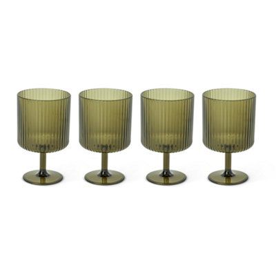 Manna Green Plastic 400Ml TumblerSet Of 4 from B&Q