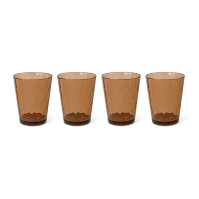 Manna Orange Plastic 470Ml TumblerSet Of 4 from B&Q