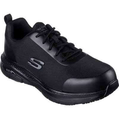 Skechers Arch Fit Sr Ringstap Safety Trainer Black from B&Q