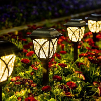  - Gigalumi Solar Lights Outdoor Garden6 Pack Led WaterproofPowered Pathway For YardPatioLandscapeWalkwayPath (Warm