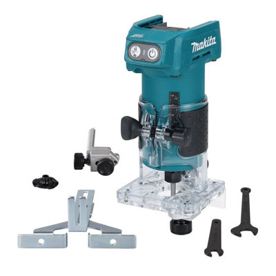 Makita Router Trimmer Drt52Z 18V Lxt Cordless Brushless 1/4" 6mm Collet Capacity 580W Bare Unit from B&Q