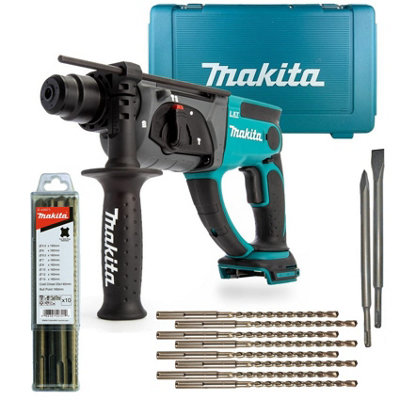 B&Q -  Dhr202Z 18V 2Kg Cordless Sds Hammer Drill 3 Function 10Pc Sds Set + Case