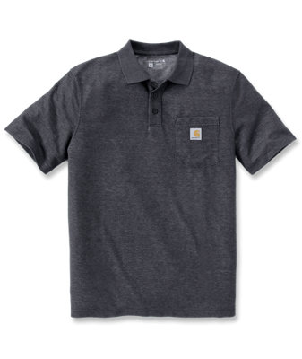 Carhartt Loose Fit Midweight Polo Shirt Carbon Heather L from B&Q