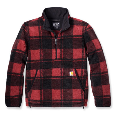 Carhartt Loose Fit Fleece Pullover Crabapple/black Plaid M from B&Q