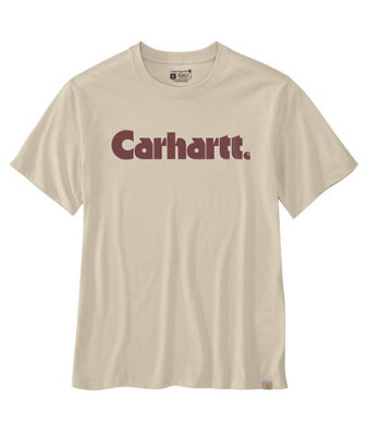 Carhartt Relaxed Fit Lightweight Short-Sleeve Logo Graphic T-Shirt Oat Milk Xl from B&Q