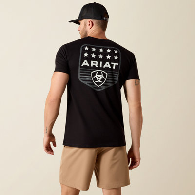 Ariat Stripe Patriotic Badge T-Shirt Black Xxl from B&Q