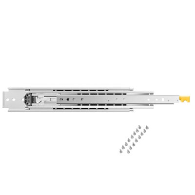 B&Q -  1 Pair Full Extension Drawer Slides 18-60In 500Lbs Locking Ball Bearing Side Mount Rail