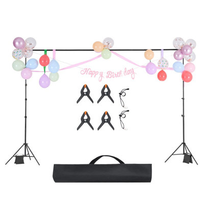 Vevor 10X10Ft Backdrop Stand Kit, Portable Background With 4 Crossbars, Heavy Duty For Photo Studio Party
