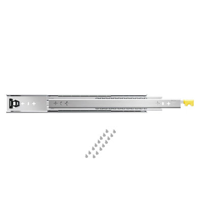 B&Q -  1 Pair Full Extension Drawer Slides 16-60In 250Lbs Locking Ball Bearing Side Mount Rail