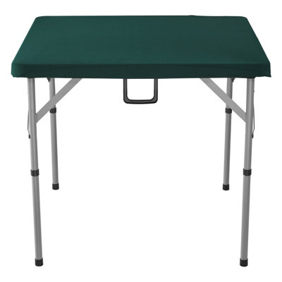 B&Q -  Mahjong TableFold-In-Half 4 Player Card Table With Wear-Resistant Green TabletopBi-Folding Square Domino Table