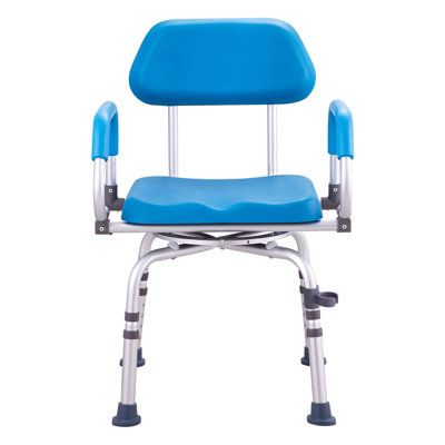 B&Q -  Swivel Shower Chair 360 DegreeAdjustable Shower Seat With Pivoting Arms & Padded Bath Seat For Inside Shower