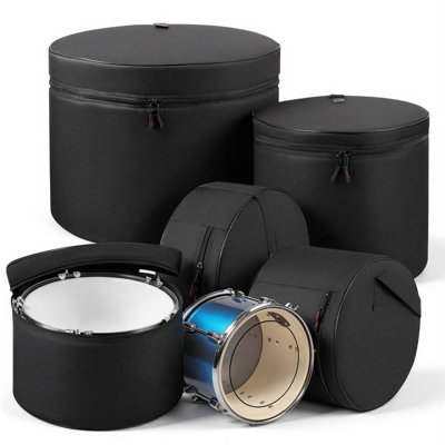 Vevor 5-Piece Drum Case Set, 600D, Padded Drum Bags For 22 In Bass, 12/13/16 In Tom, 14 In Snare, Thick Padding