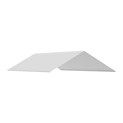 VEVOR 10 x 20 ft Carport Replacement Canopy Cover, Garage Top Tent Shelter Tarp Heavy-Duty Waterproof & UV Protected, Easy Installation with 40 Ball Bungeess (Only Top Cover, Frame Not Include), White - Image 3