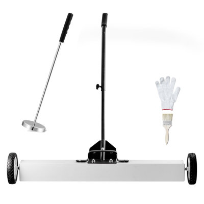 B&Q -  36-Inch Magnetic Sweeper With Wheels55 Lbs CapacityWith Telescoping Magnetic Pickup ToolAdjustable Handle