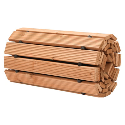 Vevor Wooden Garden Pathway, 8 Ft L By 17 In W, Garden, Roll Out Cedar Outdoor Walkway Path With Wire Rope Connection