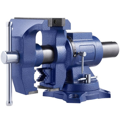 B&Q -  Heavy Duty Bench Vise6-1/2" Jaw Width5" Max Jaw Opening Multi-Purpose Ductile Iron Bench Vise With Anvil
