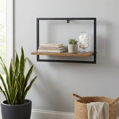 Garden Greatness Floating Wooden Wall Mounted Shelf from B&Q