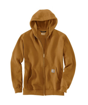 Carhartt K122 Loose Fit Midweight Full-Zip Sweatshirt Brown M from B&Q