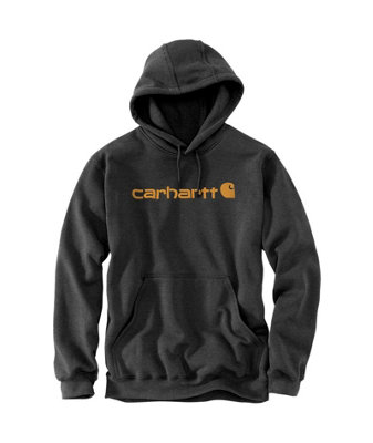 Carhartt 100074 Loose Fit Midweight Logo Hoodie Carbon Heather/carhartt Gold Xxl from B&Q