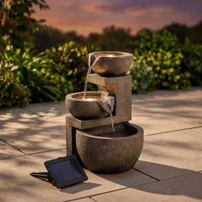 Genoa Cascade Solar Garden Water Feature from B&Q