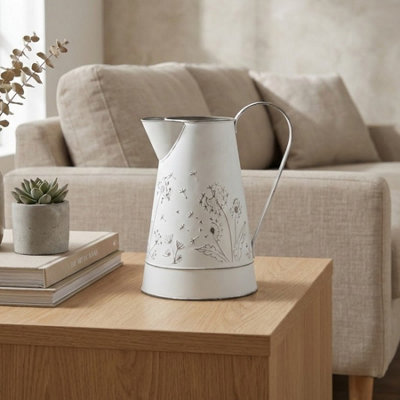 Garden Greatness Relica Floral Blanc Decorative Jug Vase from B&Q