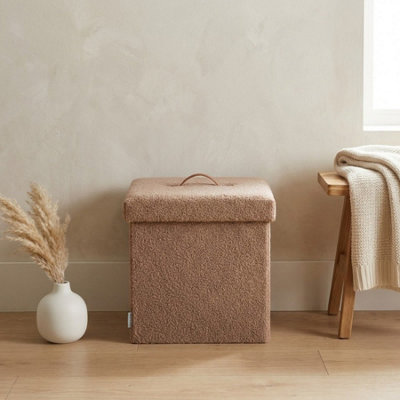 Garden Greatness Taupe Folding Teddy Storage Stool from B&Q