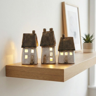 Set Of 3 Light Up Speckled Houses from B&Q