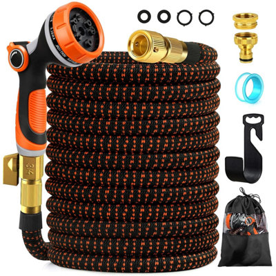 Skyaya 100 Ft Expandable Garden Hose PipeFlexible Hosepipe For Lawn Expanding Retractable With 10 Function Spray Gun Nozzle from B&Q