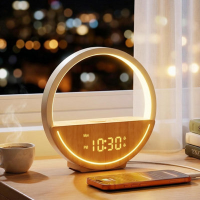 Reteyung Sunrise Alarm Clock Bedside LampTouch Control Night Light With 20 Natural White Noise SoundsDual Alarms For from B&Q