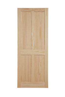 Fortia 4 Panel Unglazed Victorian Pine Veneer Internal Clear Pine Door(H)1981mm (W)762mm (T)35mm from B&Q