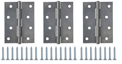 Steel Butt Door Hinge N436 (L)100mm (W)100mmPack Of 3 from B&Q