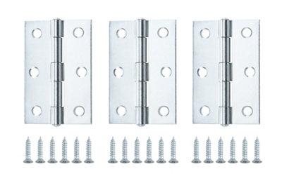 Zinc-Plated Metal Butt Door Hinge N174 (L)75mm (W)75mmPack Of 3 from B&Q