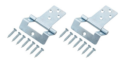 Zinc-Plated Metal Flush Door Hinge N102 (L)50mmPack Of 2 from B&Q