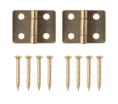 Brass-Plated Metal Butt Door Hinge N162 (L)13mm (W)13mmPack Of 2 from B&Q