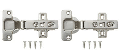 Nickel-Plated Metal Sprung Concealed Hinge (L)35mmPack Of 2 from B&Q
