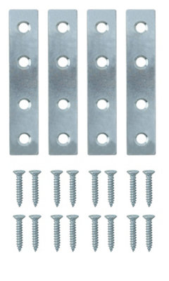 Diall Zinc-Plated Steel Mending Plate (L)75mm (W)16mm (T)1.5mmPack Of 20 from B&Q