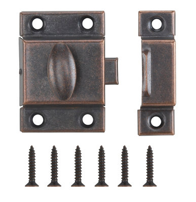 Diall Antique Effect Cabinet Catch (L)55mm (W)40mm from B&Q