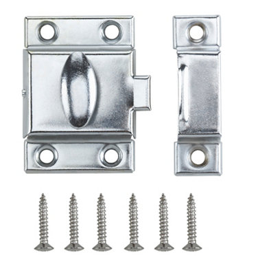 Diall Chrome-Plated Cabinet Catch (L)55mm (W)40mm from B&Q