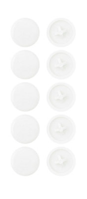  - White Plastic Screw Cap (Dia)4mmPack Of 20