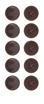  - Brown Plastic Screw Cap (Dia)4mmPack Of 20