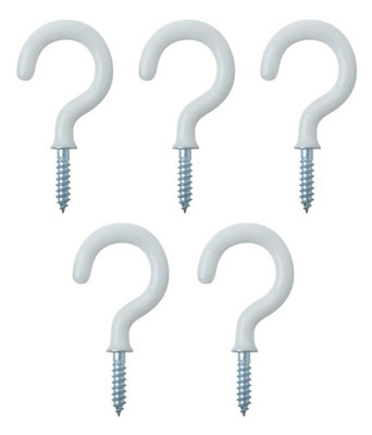 Diall White Medium Cup Hook (L)40mmPack Of 25 from B&Q