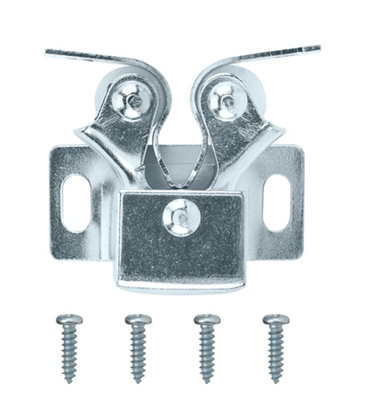 Diall Zinc-Plated Carbon Steel Double Roller Catch 28mm (W) from B&Q