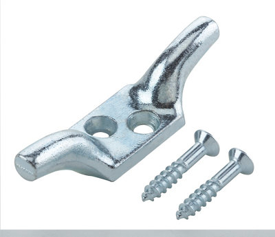 Diall Silver Zinc Cleat Hook (L)75mm from B&Q