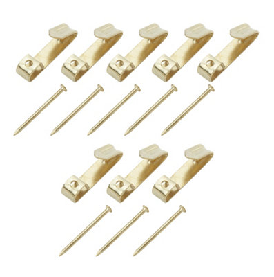 Diall Brass-Plated No. 1 Picture Hook (W)26mmPack Of 8 from B&Q
