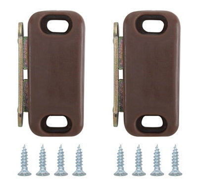 Brown Magnetic Cabinet Catch (L)42mm (W)21.5mm from B&Q