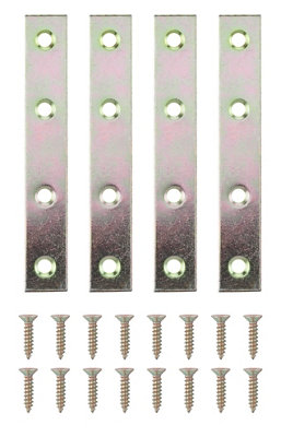 Zinc-Plated Steel Mending Plate (L)100mm (W)16mm (T)1.5mmPack Of 4 from B&Q